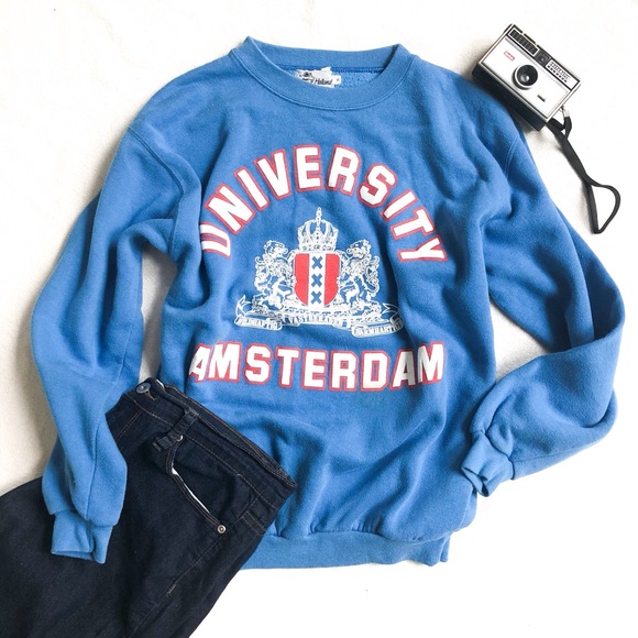 Vintage Tops - Vintage University of Amsterdam Sweatshirt